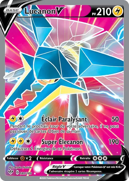 Lucanon V, carte Pokémon DAA 180 — extension Ténèbres Embrasées