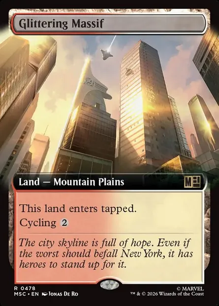 Glittering Massif, Magic card MSC 478 — Marvel Super Heroes Commander set