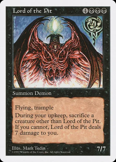 Lord of the Pit, Magic card 5ED 174 — Fifth Edition set
