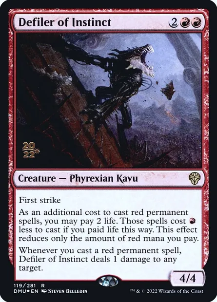Defiler of Instinct, Magic card PDMU 119s — Dominaria United Promos set