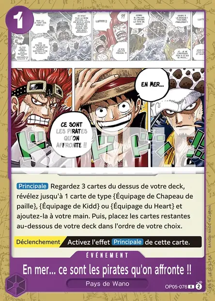 En mer... ce sont les pirates qu'on affronte !!, carte One Piece OP05-076 — extension AWAKENING OF THE NEW ERA