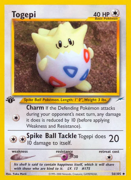 Togepi, Pokémon card NDE 56 — Neo Destiny set