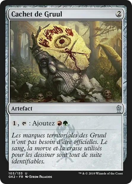 Cachet de Gruul, carte Magic GK2 103 — extension RNA Guild Kit