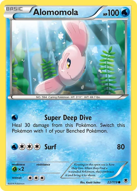 Alomomola, Pokémon card PHF 22 — Phantom Forces set