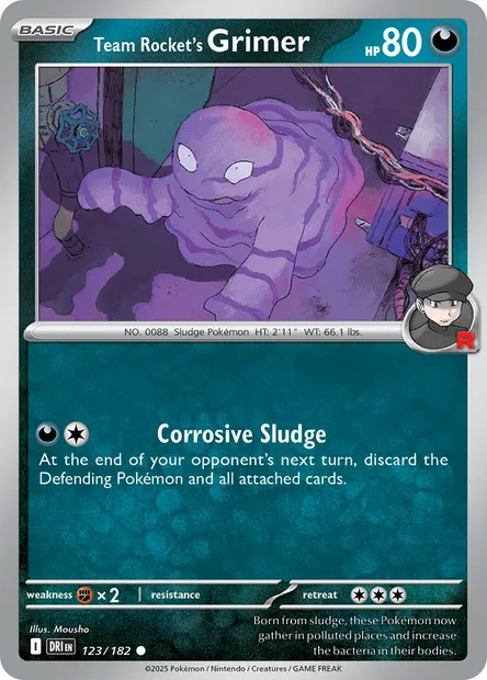 Team Rocket's Grimer, Pokémon card DRI 123 — Destined Rivals set