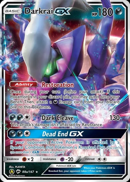Darkrai GX, carte Pokémon PR 88a — extension Assorted Promos