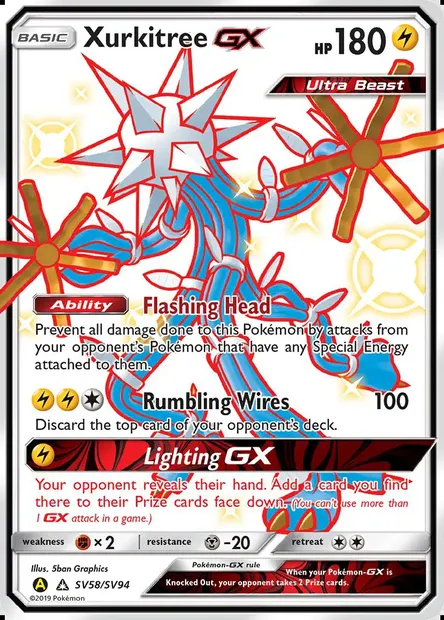 Câblifère-GX, carte Pokémon SMA SV58 — extension Destinées Occultes Coffre Étincelant