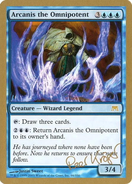 Arcanis l'omnipotent, carte Magic WC03 pk66 — extension World Championship Decks 2003