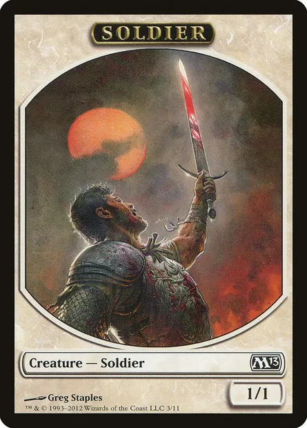 Soldier, Magic card TM13 3 — Magic 2013 Tokens set