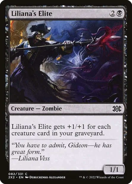 Liliana's Elite, Magic card 2X2 82 — Double Masters 2022 set