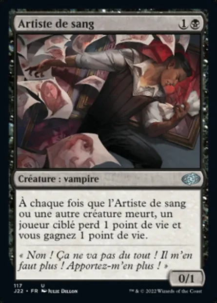 Artiste de sang, carte Magic J22 117 — extension Jumpstart 2022