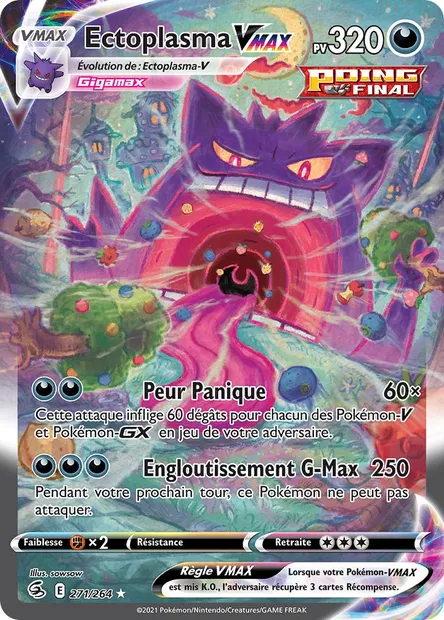 Ectoplasma VMAX, carte Pokémon FST 271 — extension Poing de Fusion