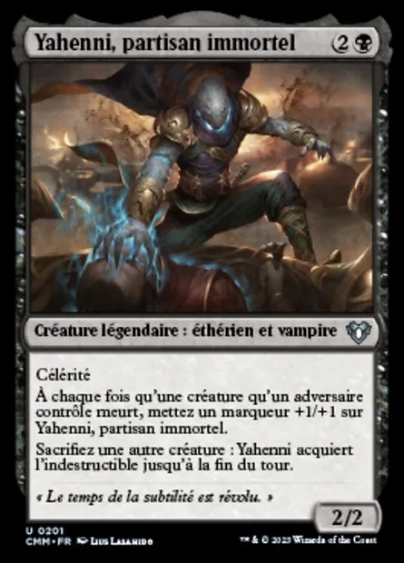 Yahenni, partisan immortel, carte Magic CMM 201 — extension Commander Masters