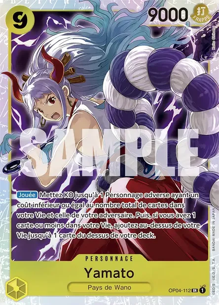 Yamato, carte One Piece OP04-112 — extension KINGDOMS OF INTRIGUE