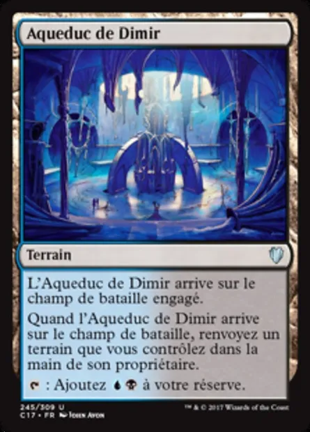 Aqueduc de Dimir, carte Magic C17 245 — extension Commander 2017