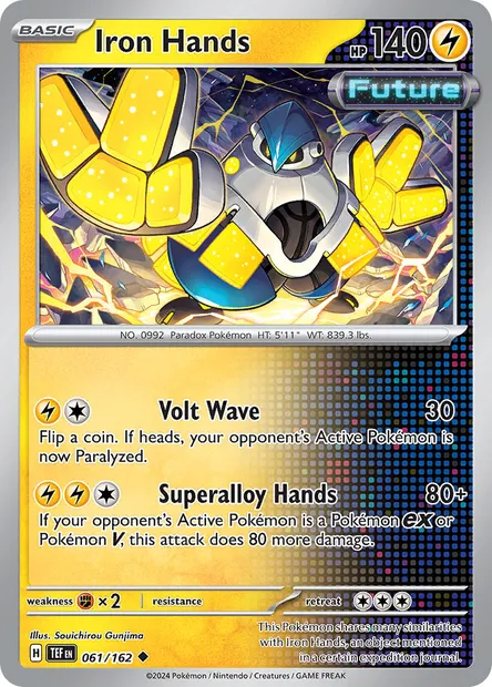 Iron Hands, Pokémon card TEF 061 — Temporal Forces set