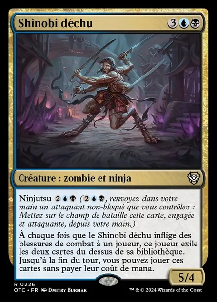 Shinobi déchu, carte Magic OTC 226 — extension Outlaws of Thunder Junction Commander