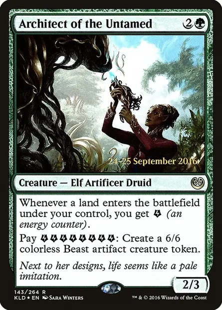Architecte de la sauvagerie, carte Magic PKLD 143s — extension Kaladesh Promos
