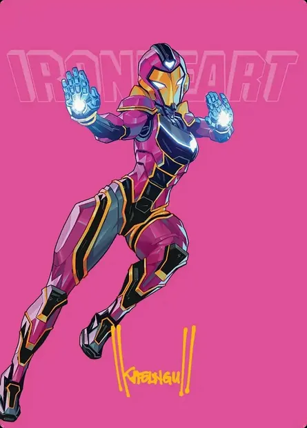 Ironheart, Clever Champion // Ironheart, Clever Champion, carte Magic AMSH 23 — extension Marvel Super Heroes Art Series