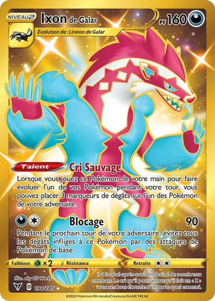 Ixon de Galar, carte Pokémon VIV 198 — extension Voltage Éclatant