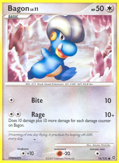 Bagon, Pokémon card SW 76 — Secret Wonders set