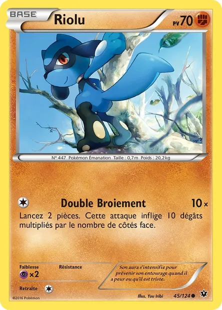 Riolu, carte Pokémon FCO 45 — extension Impact des Destins