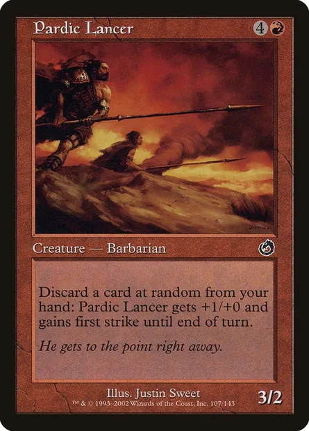 Lancier pardique, carte Magic TOR 107 — extension Tourment