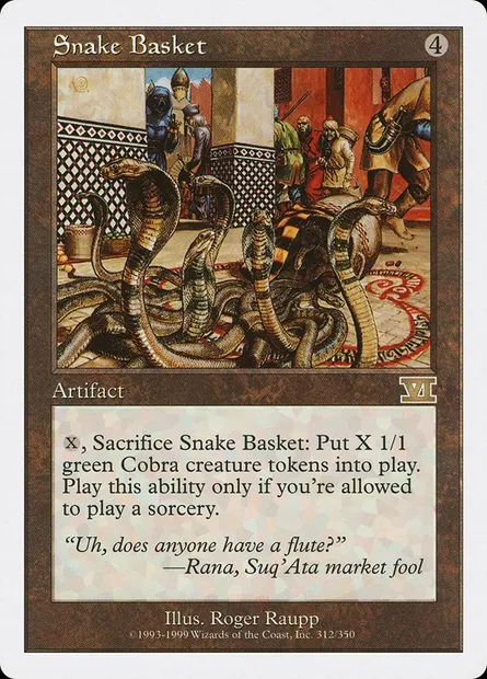 Snake Basket, Magic card 6ED 312 — Classic Sixth Edition set