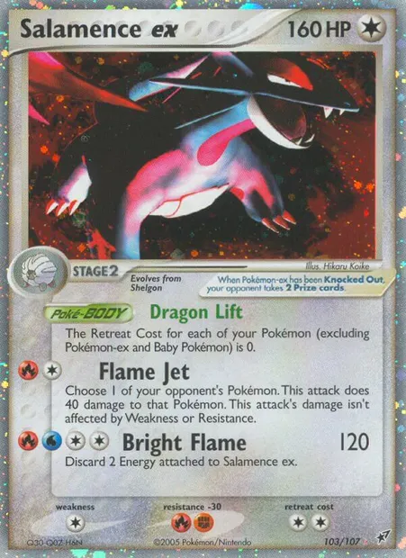 Salamence ex, Pokémon card DX 103 — Deoxys set