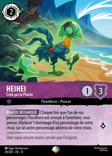 Heihei - Créé par la Plante, carte Disney Lorcana CH13-211 — extension Invasion Epineuse!