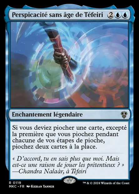 Perspicacité sans âge de Téfeiri, carte Magic MKC 119 — extension Murders at Karlov Manor Commander