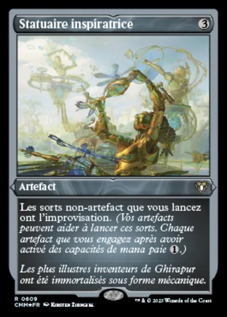 Statuaire inspiratrice, carte Magic CMM 609 — extension Commander Masters