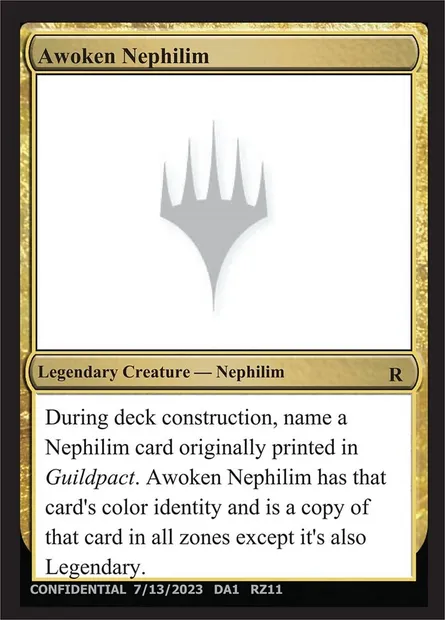 Awoken Nephilim, Magic card UNK RZ11a — Unknown Event set