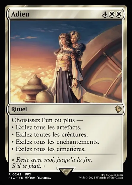 Adieu, carte Magic FIC 242 — extension Final Fantasy Commander
