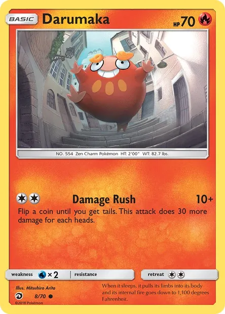 Darumaka, Pokémon card DRM 8 — Dragon Majesty set