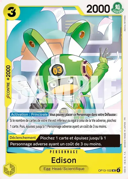 Edison, carte One Piece OP13-102 — extension SUCCESSEURS