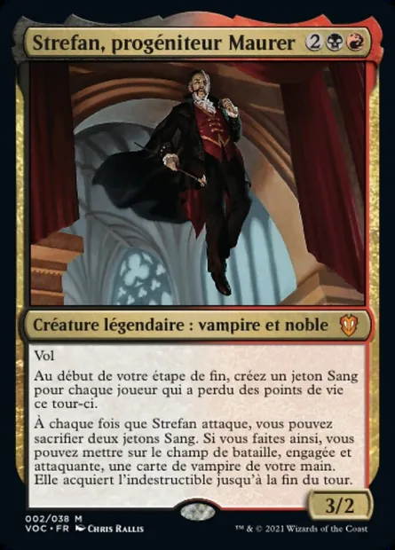 Strefan, progéniteur Maurer, carte Magic VOC 2 — extension Crimson Vow Commander