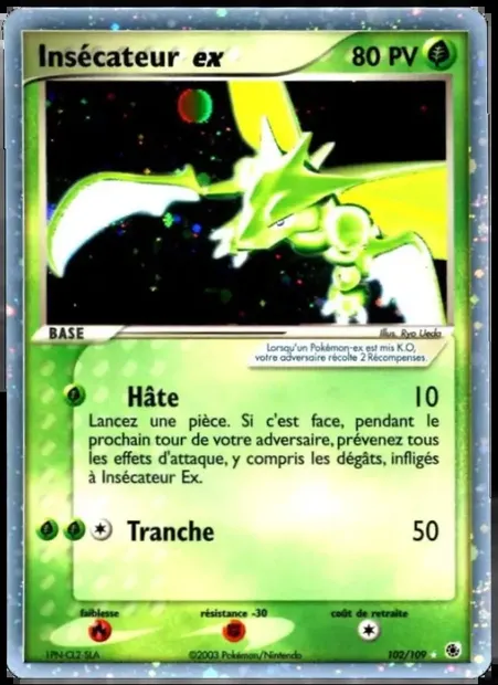 Insécateur ex, carte Pokémon RS 102 — extension EX Rubis & Saphir