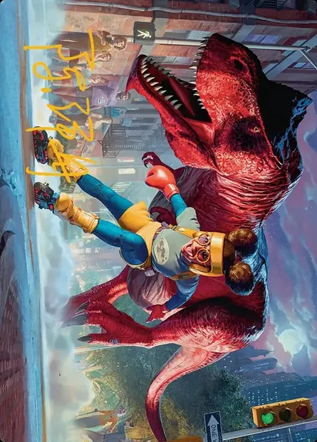 Moon Girl and Devil Dinosaur // Moon Girl and Devil Dinosaur, Magic card AMSH 14 — Marvel Super Heroes Art Series set