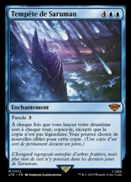 Tempête de Saruman, carte Magic LTR 72 — extension Le Seigneur des Anneaux : chroniques de la Terre du Milieu