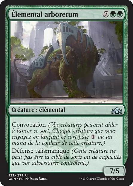 Élemental arboretum, carte Magic GRN 122 — extension Les Guildes de Ravnica