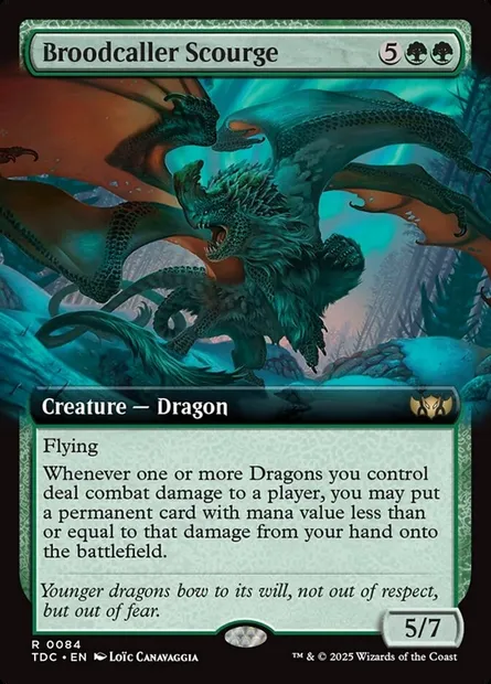 Broodcaller Scourge, Magic card TDC 84 — Tarkir: Dragonstorm Commander set