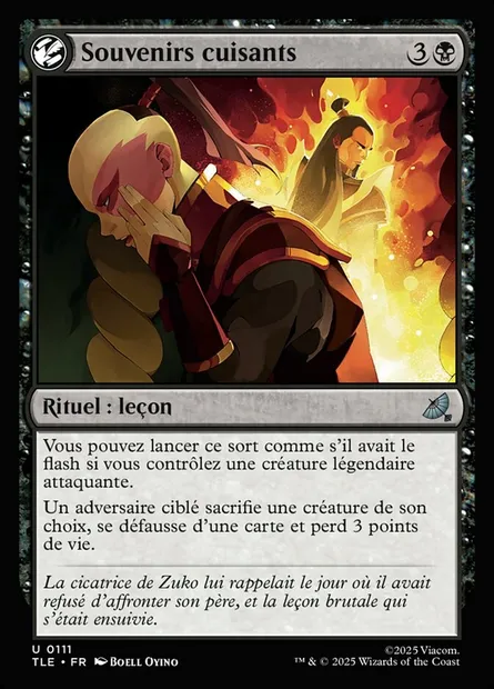 Souvenirs cuisants, carte Magic TLE 111 — extension Avatar: The Last Airbender Eternal
