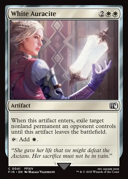 White Auracite, Magic card FIN 41 — Final Fantasy set