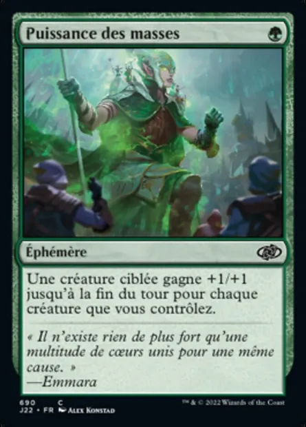 Puissance des masses, carte Magic J22 690 — extension Jumpstart 2022