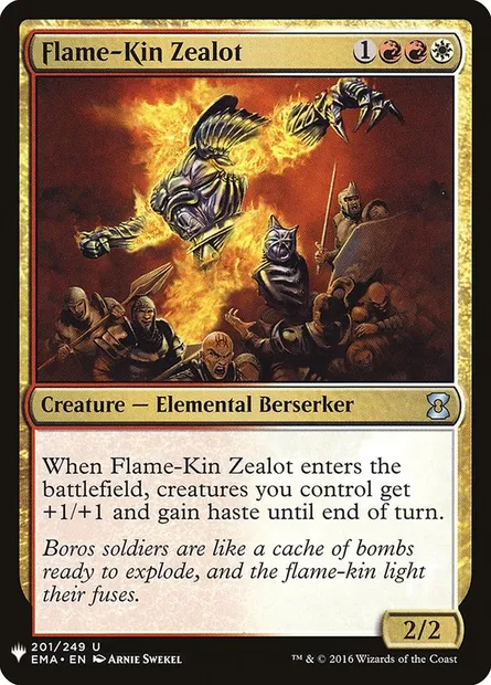Flame-Kin Zealot, Magic card PLST EMA-201 — The List set