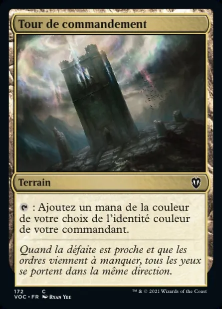 Tour de commandement, carte Magic VOC 172 — extension Crimson Vow Commander
