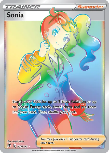 Sonia, Pokémon card RCL 203 — Rebel Clash set