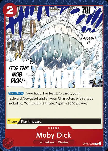 Moby Dick, carte One Piece OP02-024 — extension PARAMOUNT WAR