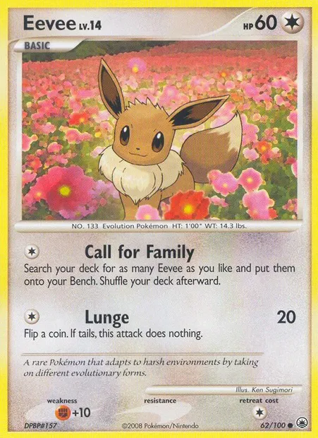 Evoli, carte Pokémon MD 62 — extension Aube Majestueuse